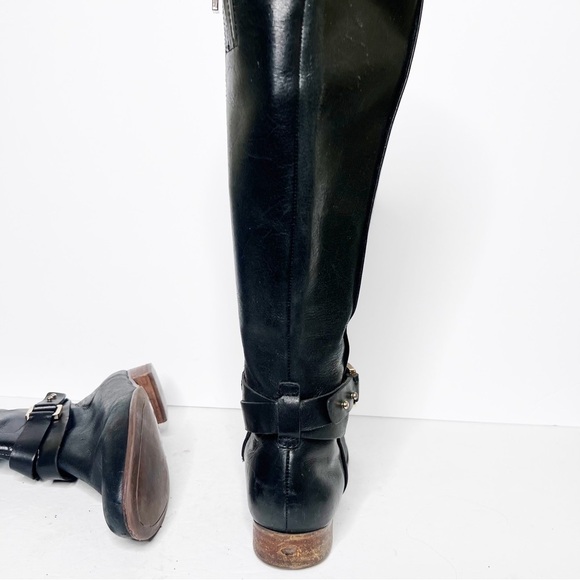 Louise Et Cie Black Mid Calf Riding Boots Leather Size 6 Women’s - Picture 6 of 8